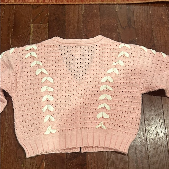 Pink Knit Sweater with Ribbon Details - Picture 7 of 7